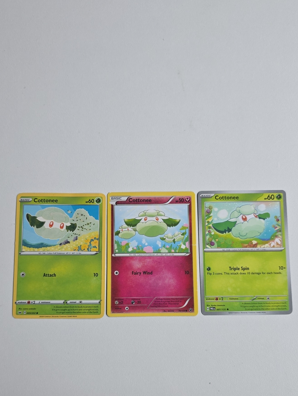 Pokemon Cottonee Trading Card Set